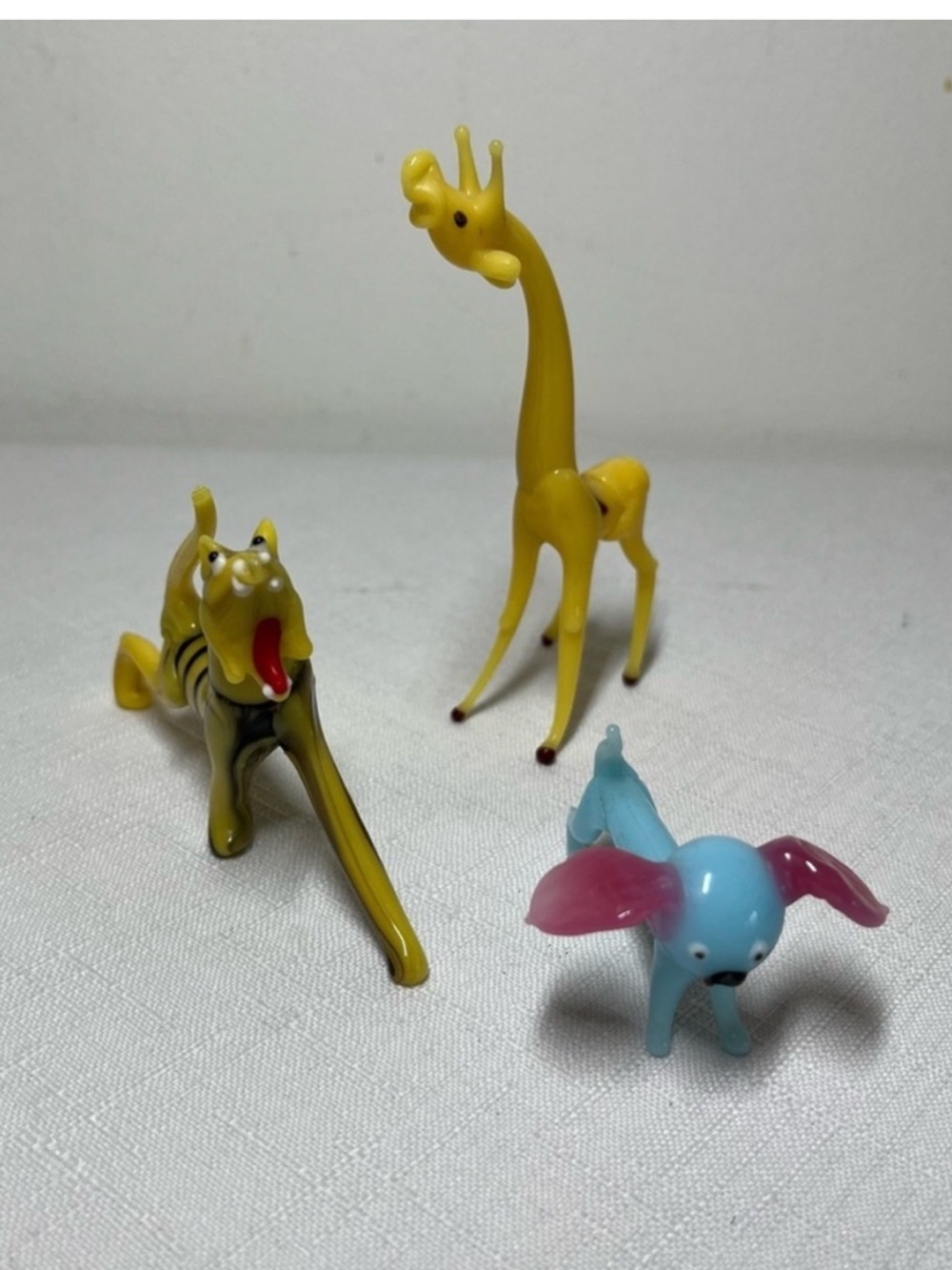 Antique blown Murano glass animals. Very Old